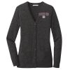 (KM) Ladies Marled Cardigan Sweater Thumbnail