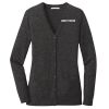(KM) Ladies Marled Cardigan Sweater Thumbnail