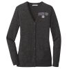 (KM) Ladies Marled Cardigan Sweater Thumbnail
