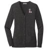 (KM) Ladies Marled Cardigan Sweater Thumbnail